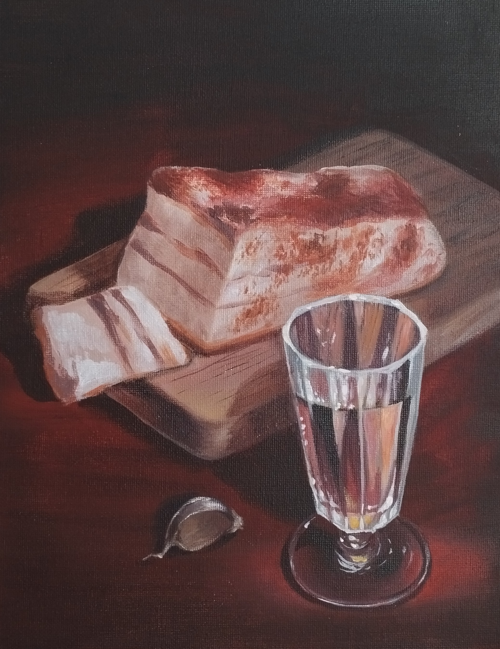 Sabor de la Tierra, pintura original acrílico sobre lienzo de 24 x 30 cm, creada en Valencia, Spain.